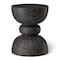 Glitzhome® 17.5" Multifunctional Faux Terrazzo Garden Stool